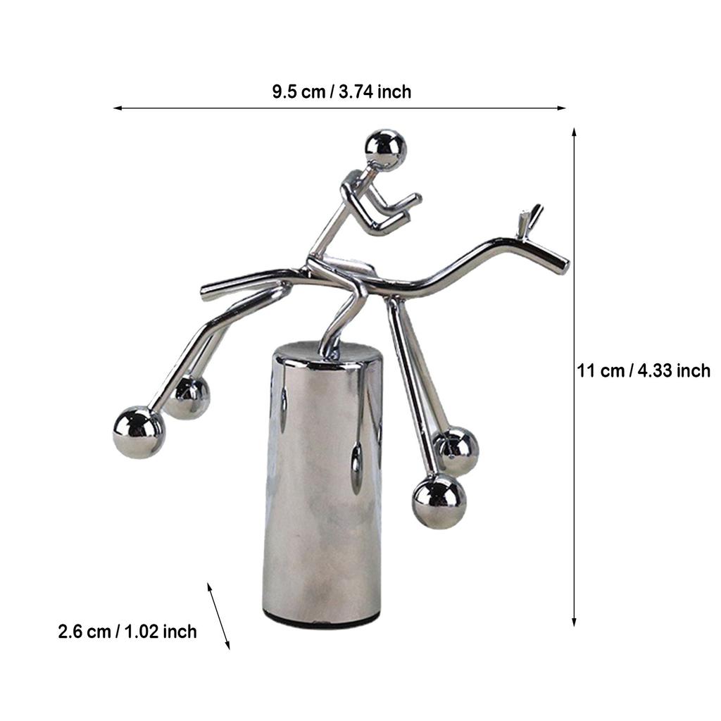 Humanoid Riding Desktop Perpetual Motion Extra Large Ball Ornaments For Mini Office Ornaments