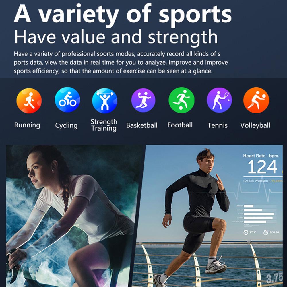 Умные часы C09 1,85-дюймовый TFT-экран Звонки по Bluetooth Монитор сердечного ритма и артериального давления