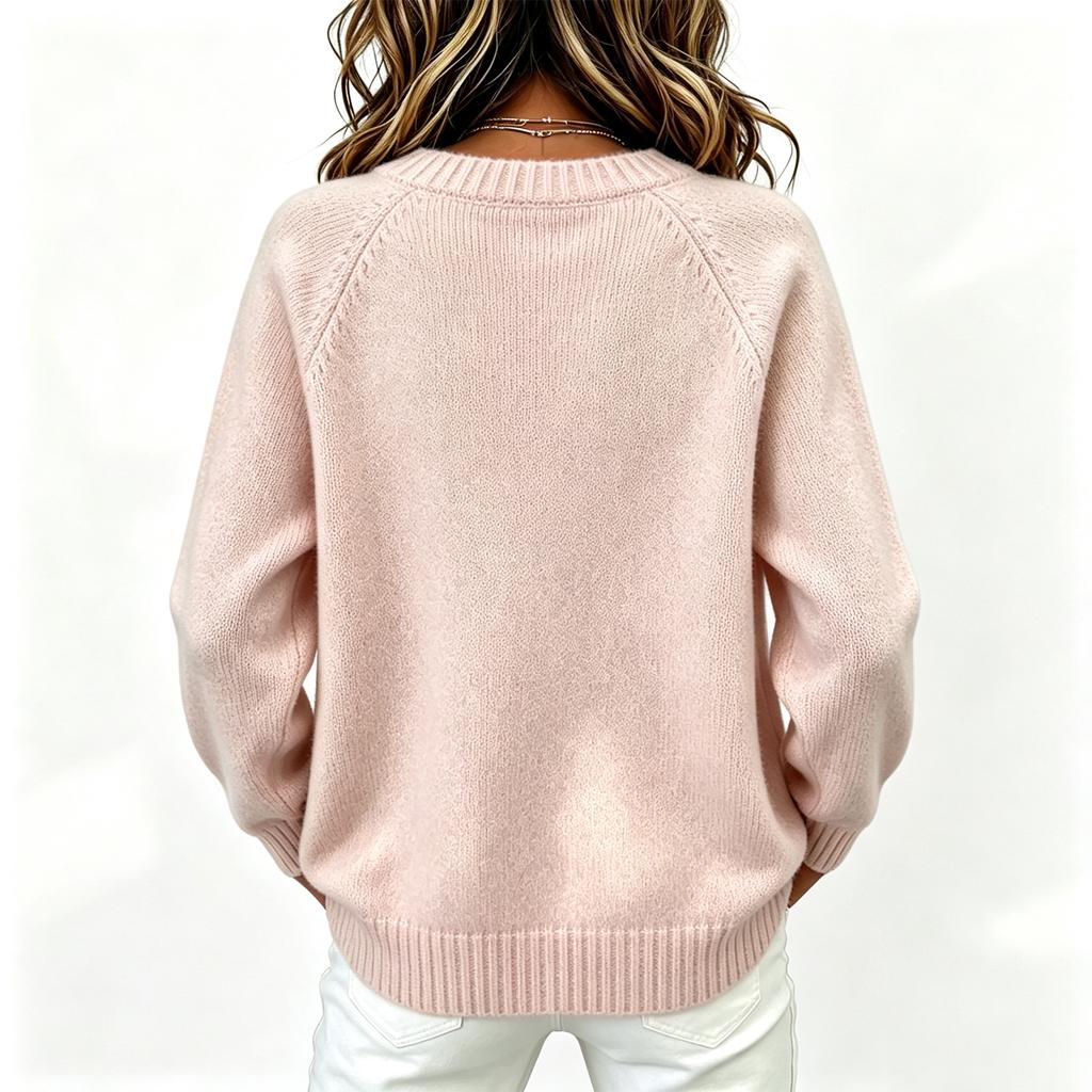 Женский вязаный кардиган-свитер с цветочной вышивкой - Цвет для повседневной носки