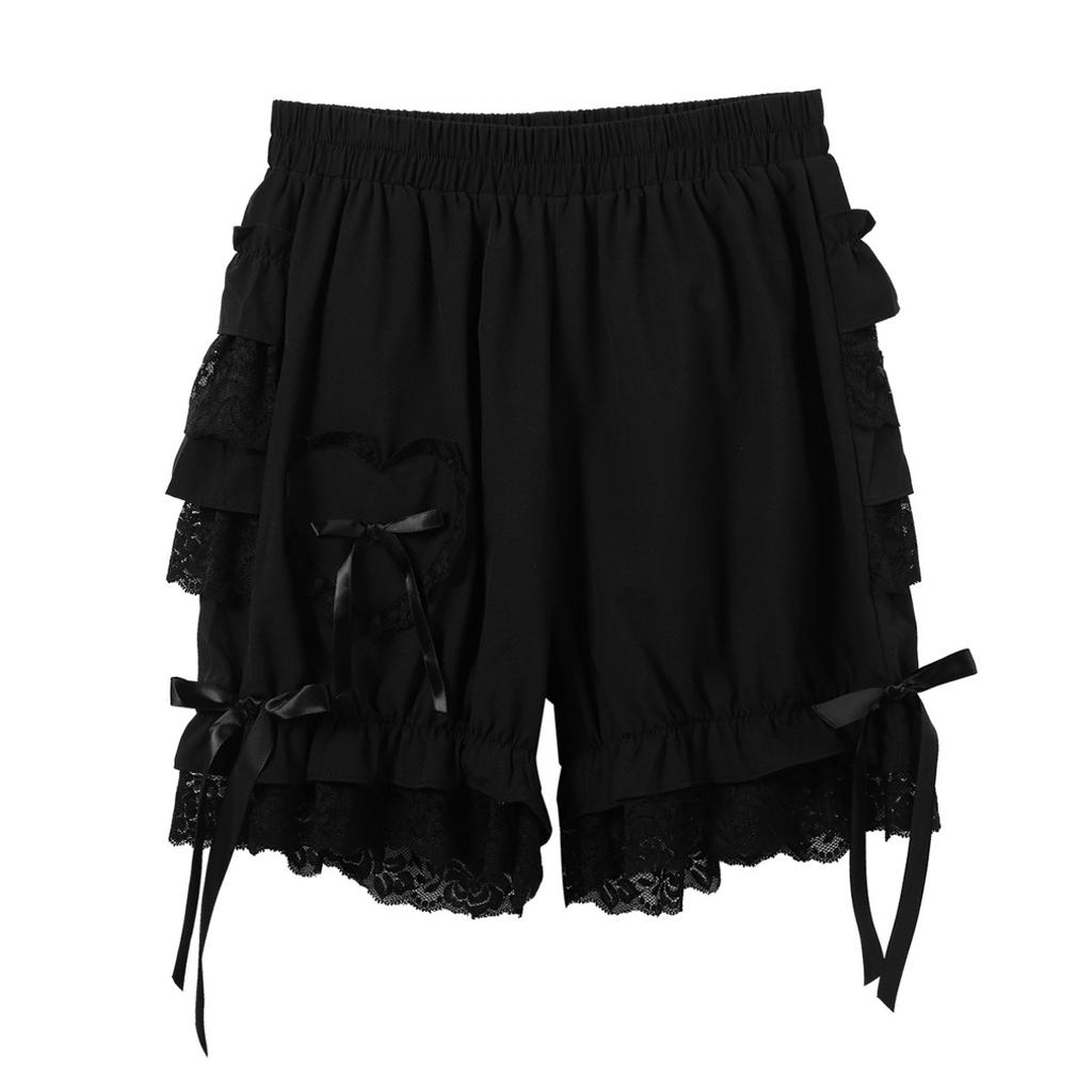Women Layered Underwear Ruffles Bloomer Pumpkin Knickers Shorts Gothic Cosplay Costume