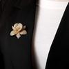 Нишевая высококлассная цветочная брошь, атмосферная женская роскошная высококлассная темпераментная корсажная брошь для костюма, пальто, аксессуары против света