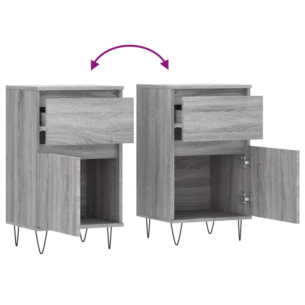 Sideboards 2 pcs Grey Sonoma 40 x 35 x 70 cm engineered wood