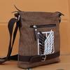 Attack On Titan Canvas Shoulder Bag For Men With Durable Fabric And Cartoon Print