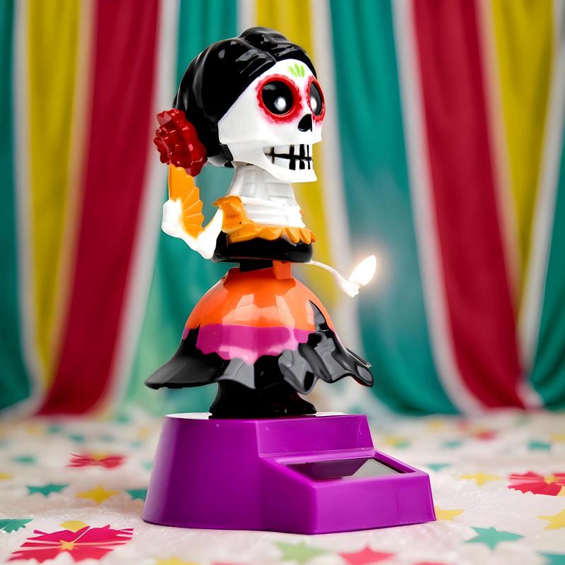 Skull Bobble Head For Car Car Decoration Skull Dashboard Crafts Auto Dash Skeleton Doll Exquisite Desktop Fun Figurines For