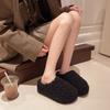 Retro Lamb Wool Plush Slippers Female Autumn and Winter New Bag Head Drag Fairy Lazy Cotton Drag a Pedal