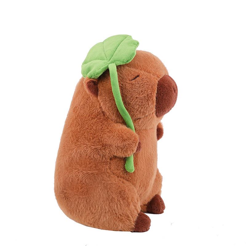 Capybara Lotus Leaf Plush Toy Soft Stuffed Animal Dolls Kids Birthday Gifts