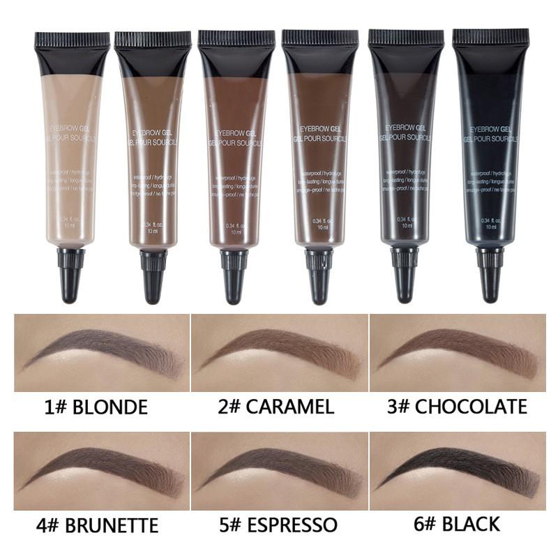 6 Color Eyebrow Dye Cream Shaping Lasting Liquid Eyebrow Cream Waterproof and Fadeless Beautify Eyebrow Tint New Products Makeup