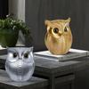 Modern Classy Lucky Owl Combo Resin Art Figure Showpiece (Pack of 2, Golden and Silver)