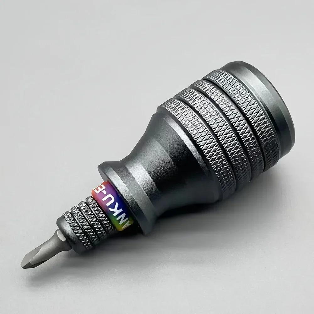 Small Steel Cannon S2 Screwdriver Set,Titanium Alloy Palm Version,a Multi-functional Stress-relieving Tool for Everyday Carry
