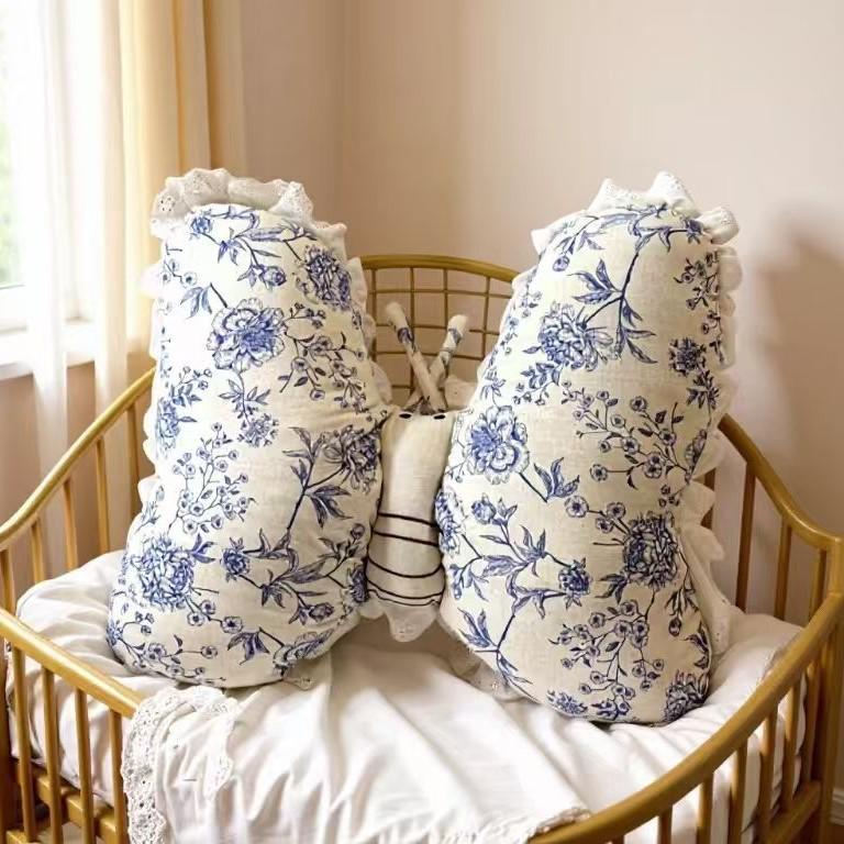 Декоративная подушка из хлопка и льна с цветочным кружевом для дивана, спальни, офиса - простая подушка для спинки и сиденья.