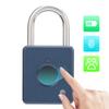 Fingerprint Padlock AntiTheft Intelligent Keyless for Cabinet Student Dormitory Warehouse(Blue )