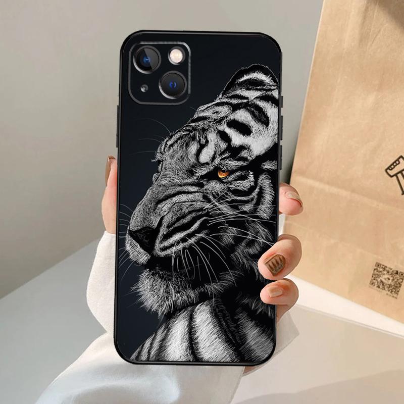 Чехол для телефона с животным тигром для iPhone 17 Air 16 15 14 13 12 11 Pro Max 12 13 mini 15 16 Plus 16e Чехол Coque
