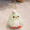 Pretty Cartoon Colorful Chick Plush Toys Cozy Fluffy Mini Chick Toys Funny Hanging Animal Doll Keychain Bags Decor Nice Gift