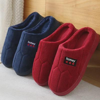 Тапочки унисекс из хлопка - зимняя домашняя нескользящая меховая обувь для мужчин и женщин