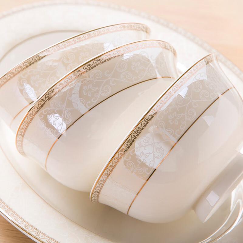 Высокая рисовая пиала из костяного фарфора Jingdezhen, 6 дюймов