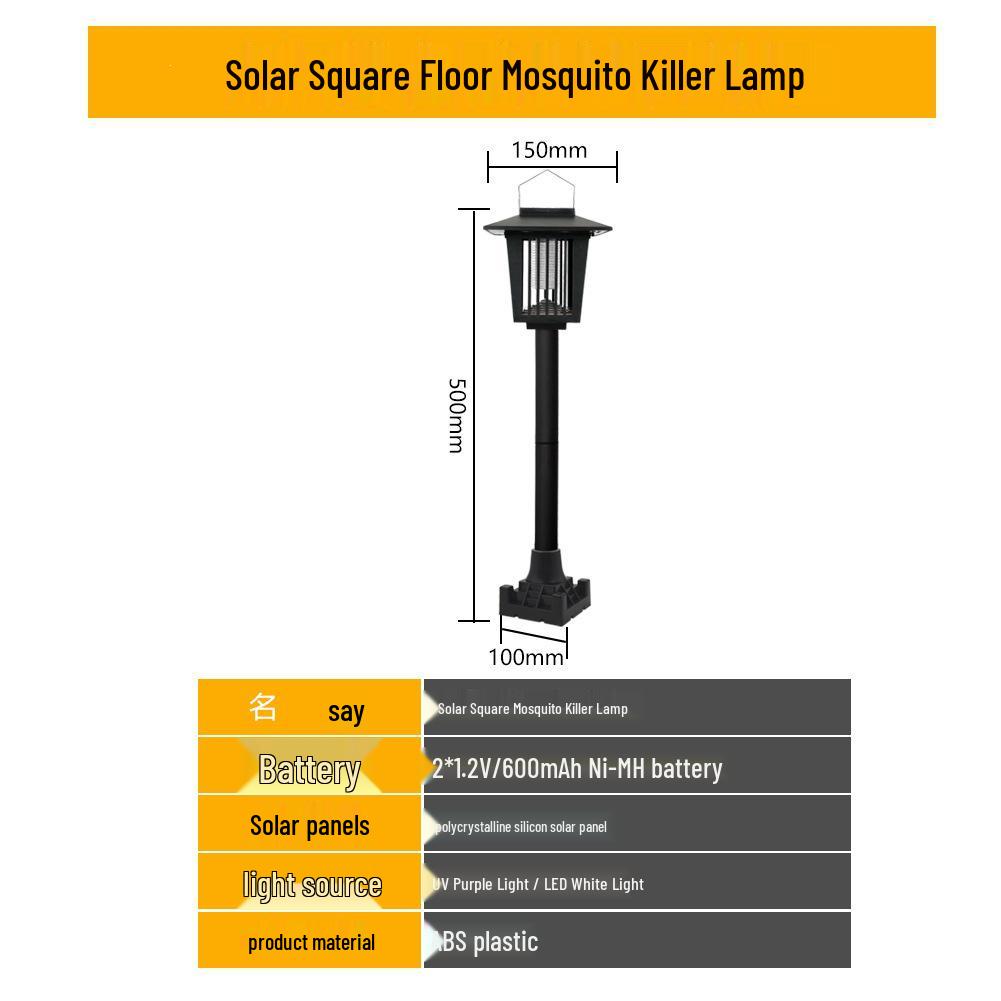 Waterproof Solar Electric Mosquito Killer Lamp for Outdoor Garden Use
