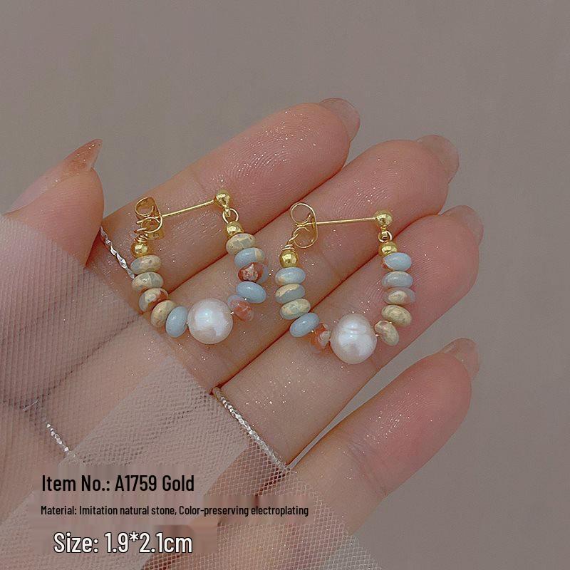 Elegant Imitation Pearl Stud Earrings – Luxury, Versatile Style for Women