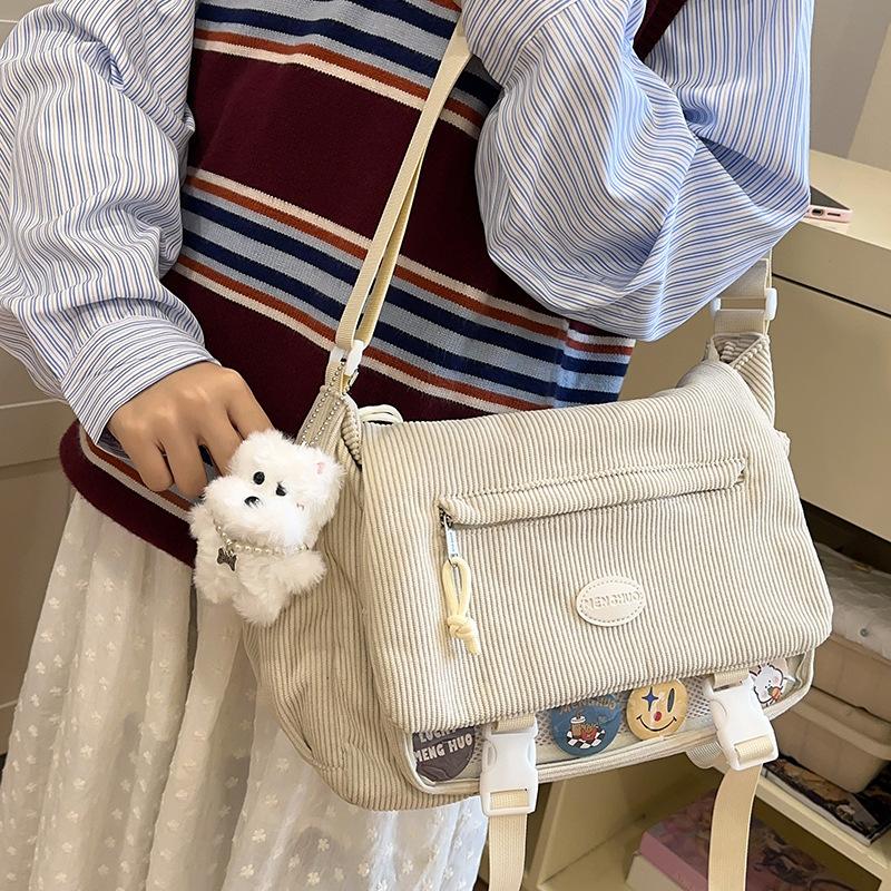 Сумка через плечо в студенческом стиле, женская сумка-мессенджер, студенческая сумка через плечо большой вместимости