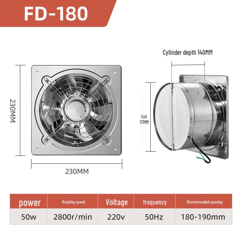Вентилятор для вытяжки из нержавеющей стали с высокой ветровой силой