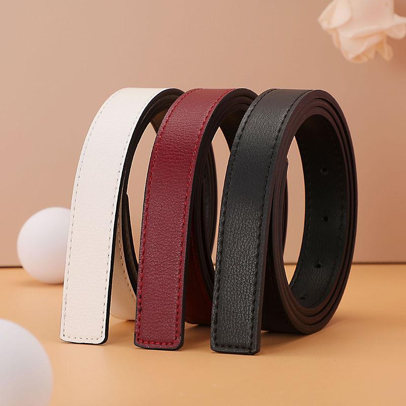 Belt Women'S Leather Cowhide Belt Women'S Decorative Belt Women'S Litchi Pattern Belt Women'S
