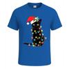 Anime black cat novelty gift mens t shirt cat print funny party shirt top