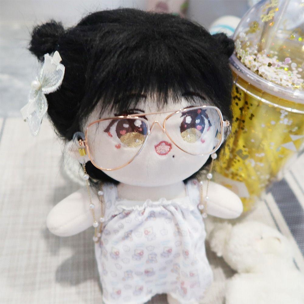 Mini Plush Doll Accessories Cute Heart Frame Plush Doll Eyeglasses For 10cm Dolls Glasses Clothes