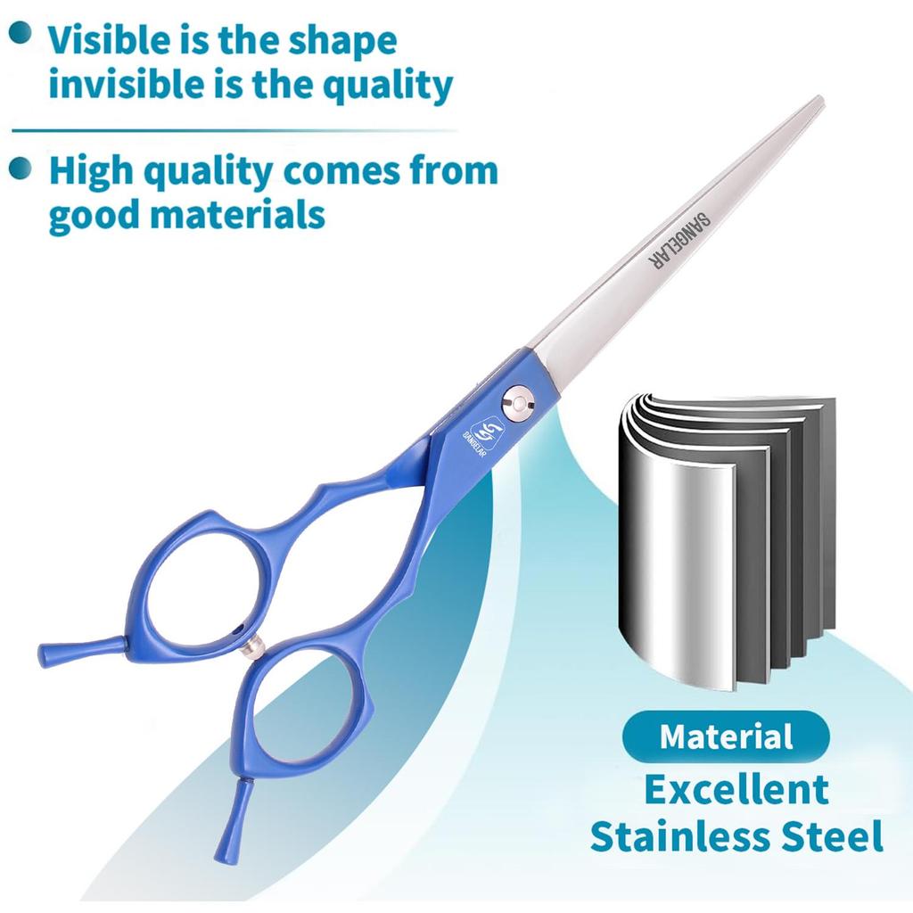 SANGELAR 6,5-дюймовые ножницы для стрижки домашних животных, ножницы для собак, инструменты для ухода за животными, кошками, ножницы для ухода за домашними животными, инструменты для ухода за шерстью домашних животных