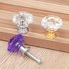 Colorful Cabinet Handles Door Knobs Cupboard Pulls Crystal Glass Knobs Diamond Shape Pull Handle