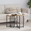 Modern Metal Frame Side Table Set of 2, High and Low, Living Room Decorative Tables, Coffee Tables