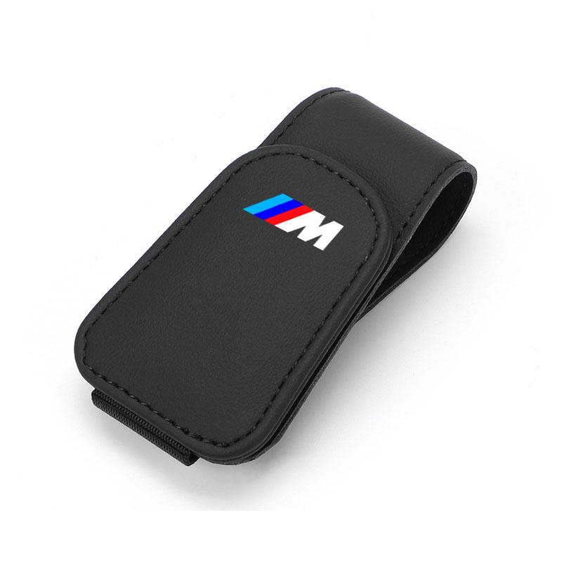 KSMH6 Car Sun Visor Magnetic Leather Sunglasses Clip For BMW M Performance E46 E90 E60 F20 X1 F10 F30 X3 E70 E87 E36 G11 X