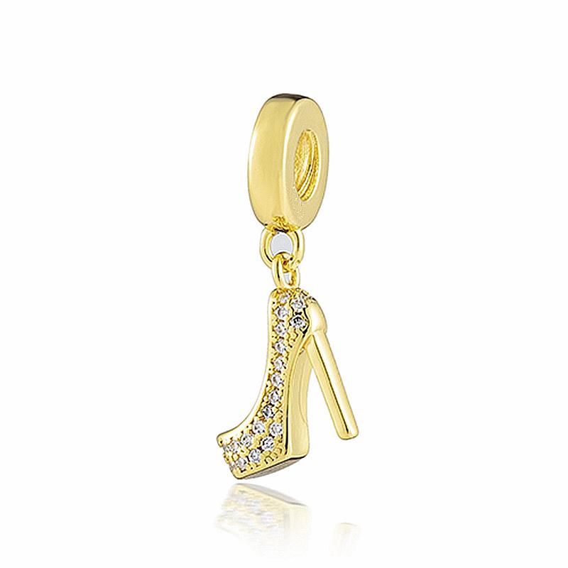 Sparking Gold Heart Clip Family Tree Dangle Charm Beads Fit Snake Silver Bracelet Necklace Beads For Diy Jewelry Women Gift