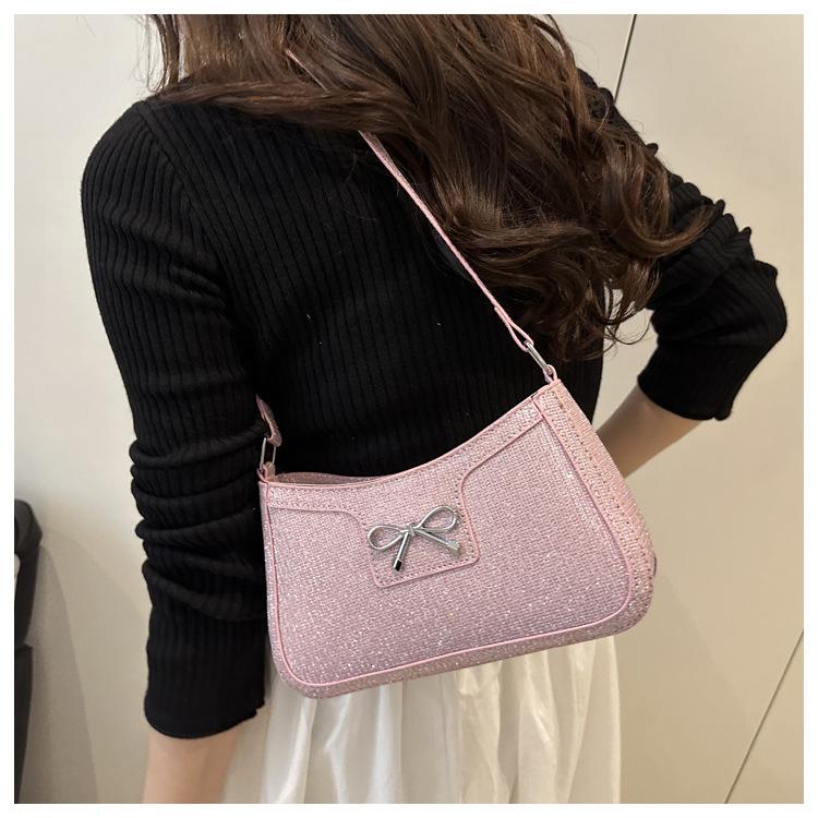 Chic Faux Leather Underarm Bag for Women 2026 Trendy Single Shoulder Purse Fashionable Daily Crossbody Handbag