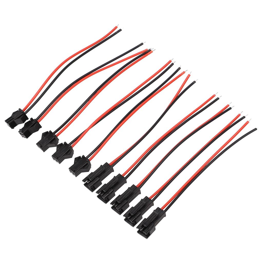 Long Lasting Durability 10PCS SM 2Pins 2P Female Male Connector Cables