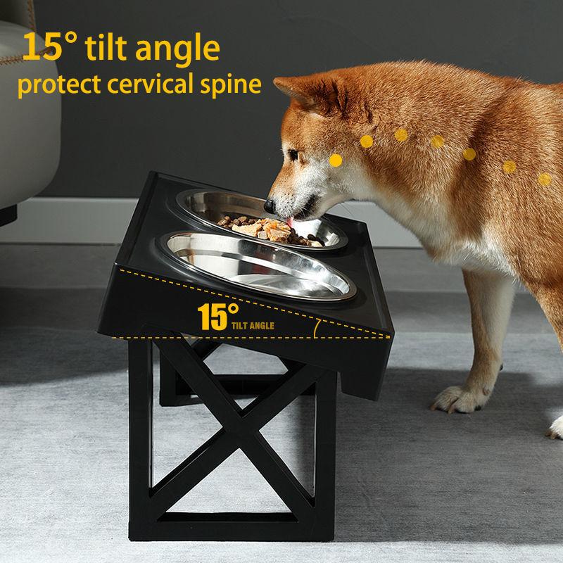 Приподнятые миски для собак, 3 регулируемые по высоте, приподнятая миска для воды для корма для собак с миской для медленной подачи. Стоячая миска для собак среднего и крупного размера.