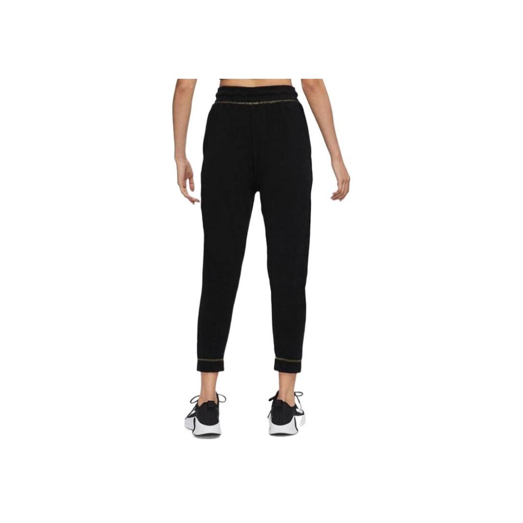Nike Женские спортивные штаны с принтом логотипа и завязками, черные DM1612-010