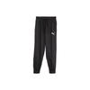 Solid Color Lace-Up Mid-Rise Woven Knit Sports Pants Men Pants Black 521905-01