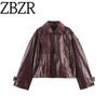 Za Autumn and Winter New Arrivals Women's Clothing Zr European and American Style Fashionable Versatile Glossy Lapel Long-Sleeve Jacket 3548245