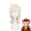 Klee Cosplay Wigs Game Genshin Impact Ponytails Beige Medium Women Heat Resistant Synthetic Hair Wig Halloween Role Play