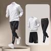 Running Suit Men's Sports Tops Long-sleeved Quick-drying Clothes Track Field Spring Autumn Fitness Training Half-zipper Bottoming Three-piece Suit