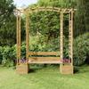 Garden Pergola with Bench and Planters Impregnated Pine Wood