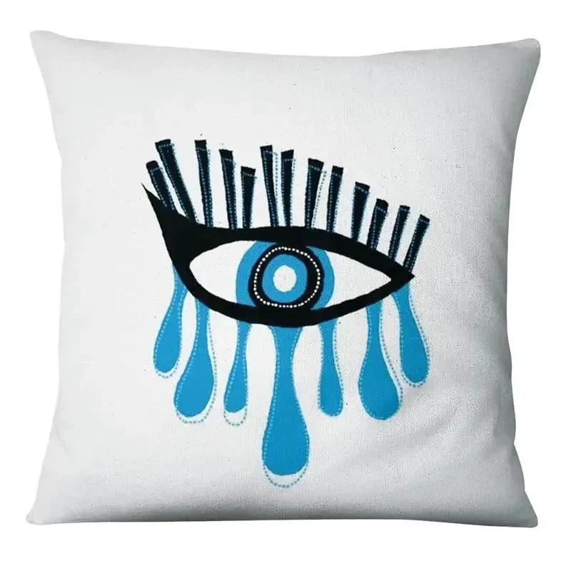 Принт с символом сглаза, наволочка для подушки, чехол для подушки, декор для дома, гостиная, диван, квадратная наволочка для диванной подушки, для офисного кресла