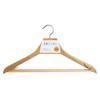 Sawafuji Wooden Clothes Hangers, Set of 3, 440mm Wide, for Slacks, Pants, and Suits, Made of Natural Wood, Slim Design, Scandinavian Style, Durable, F