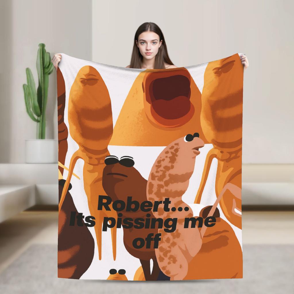 Marcus The Worm Virtual Chat Meme Where Is Jimbo James Blanket Plush Funny Warm Throw Blankets for Bedspread Spring/Autumn