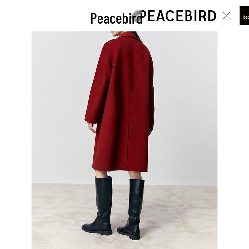 Женское двустороннее шерстяное пальто PEACEBIRD в новом китайском стиле