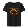 Check Engine Let It Shine Mechanic T Shirts Awesome Car Fix Engineer Tee Shirt Fitness Streetwear Tops Ropa Hombre