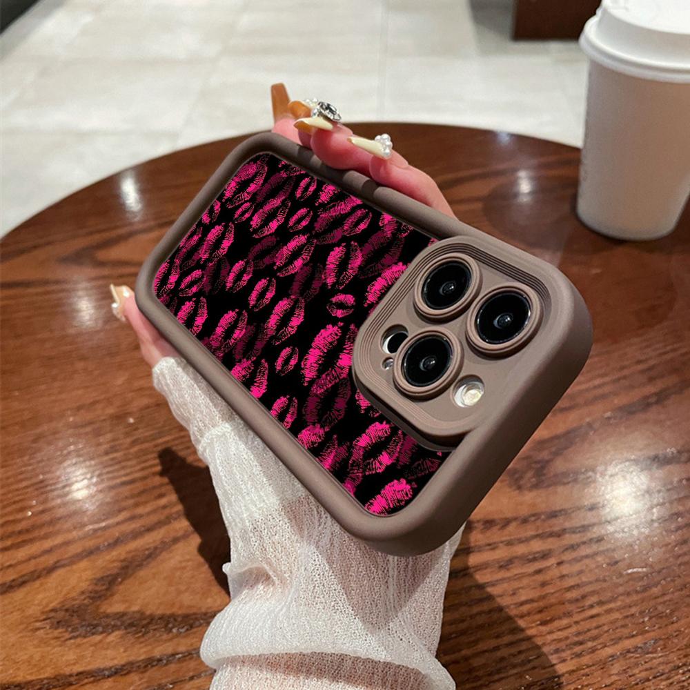 LZ22 Lips Kiss Digital Design силиконовый чехол для телефона Samsung A15 A35 S24 S23 Ultra S22 S21 Plus S20 A05 A06 A54 A55 A53 A14 M15 противоударный задний чехол