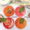 3D Fruit Shaped Greeting Card Foldable Festival Greeting Card Birthday Gift Postcards  Festival