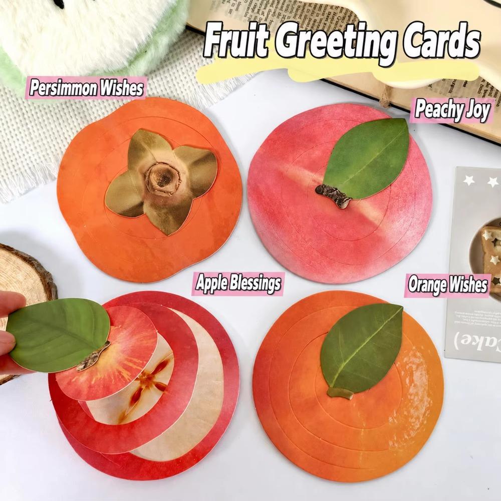 3D Fruit Shaped Greeting Card Foldable Festival Greeting Card Birthday Gift Postcards Festival
