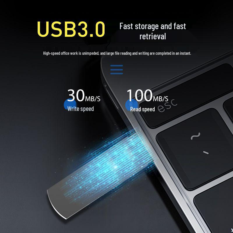 Металлический поворотный USB 3.0 флеш-накопитель Lankco U681 - Высокоскоростной, большой емкости, с шифрованием данных, идеально подходит для автомобильной музыки.