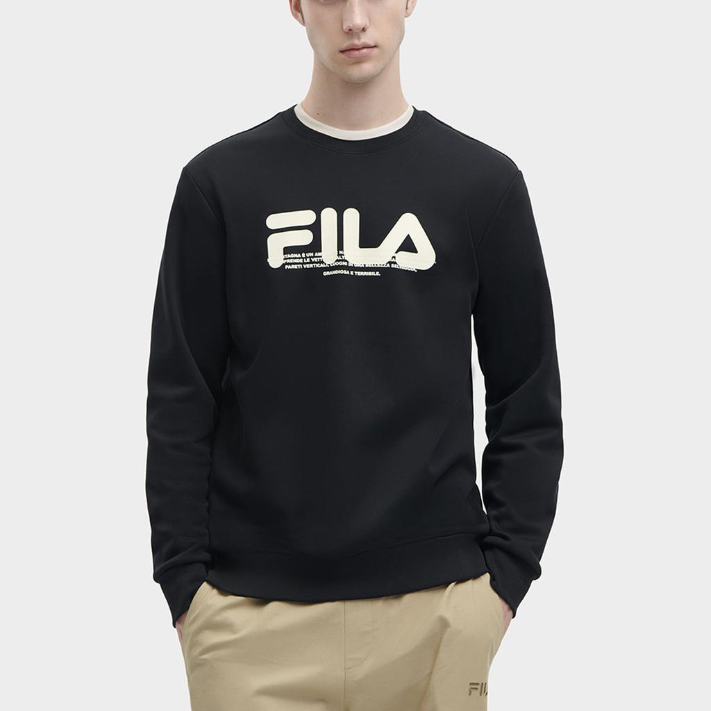 New FILA Sweatshirt Men's Jet Black F11M349213F-BK